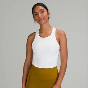 NWT Lululemon White Invigorate/Wunder Train Tank, Size 8